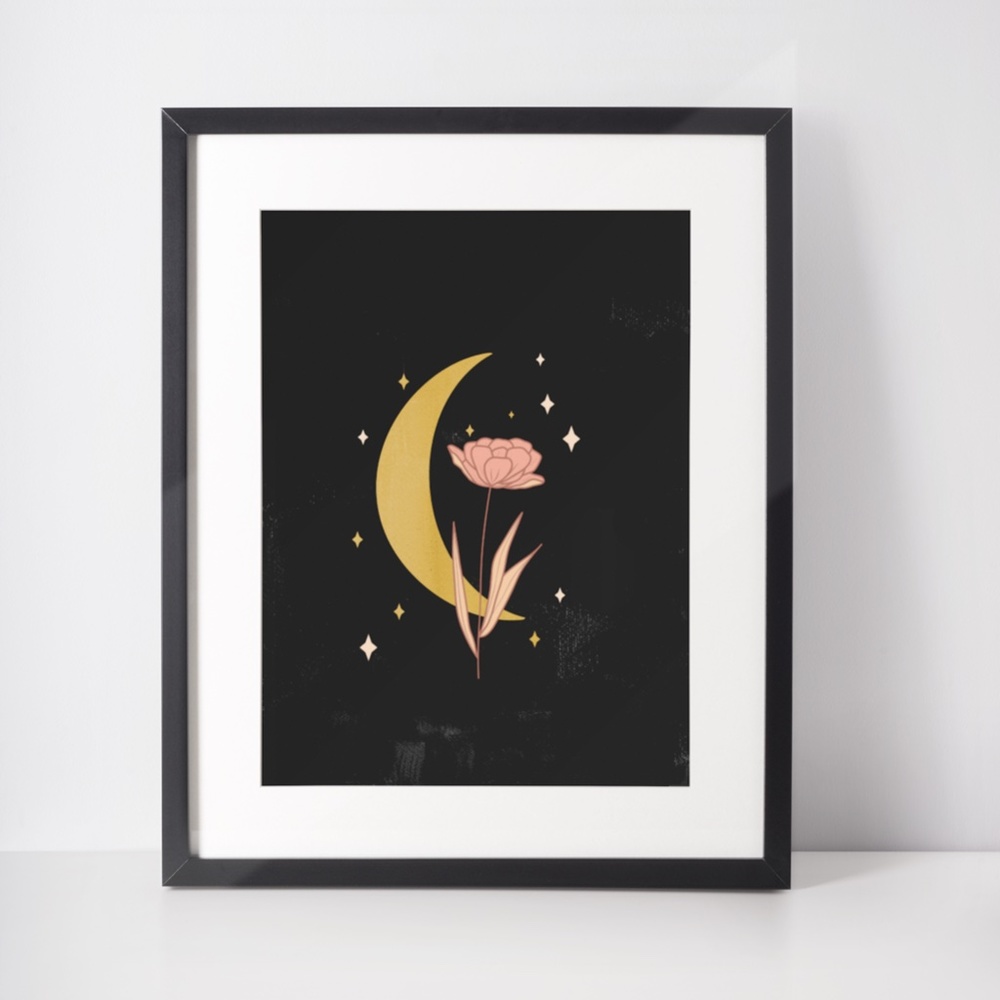 Wall Art Boho Night Sky Print Illustration Unframed - Picture 7 of 7